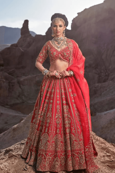 Rose Red Lehenga
