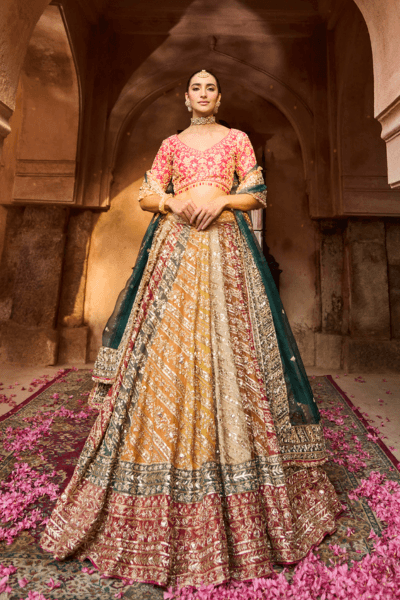 Multi Colour Bridal Lehenga