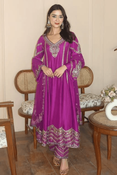 Purple Anarkali