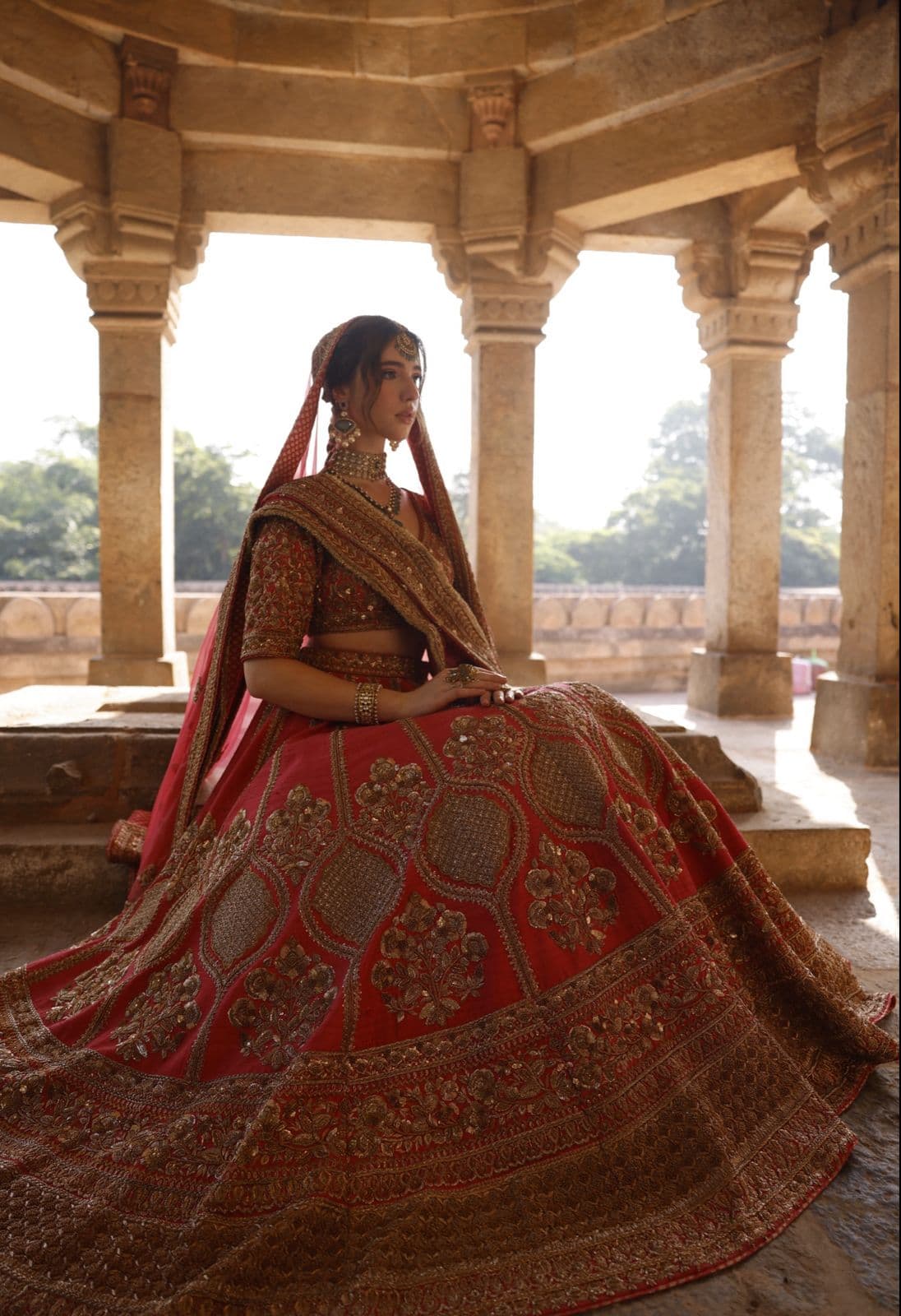 Bridal Rose Pink Lehenga - view 2