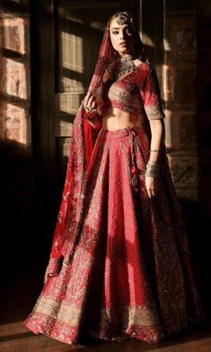 Bridal Red Lehenga thumbnail 1