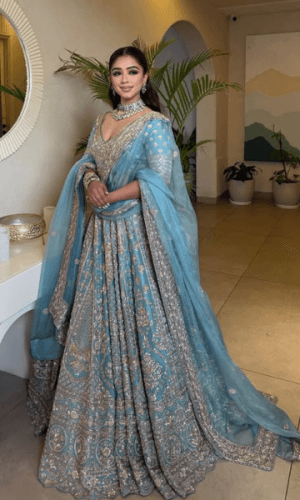 Powder Blue Lehenga thumbnail 1