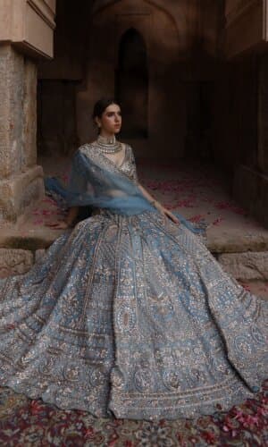 Powder Blue Lehenga thumbnail 2