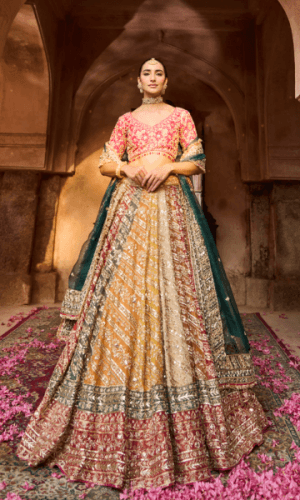 Multi Colour Bridal Lehenga thumbnail 1