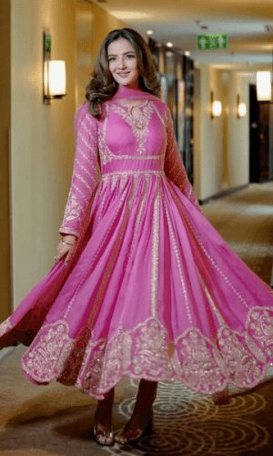 Pink Anarkali thumbnail 1