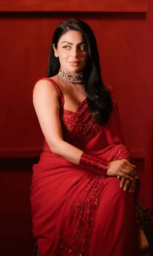 Red Georgette Saree thumbnail 1