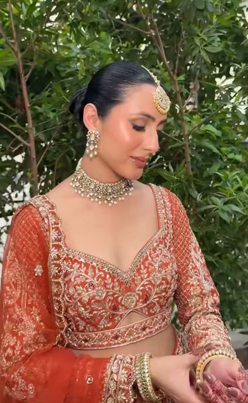 Rust Lehenga - view 2